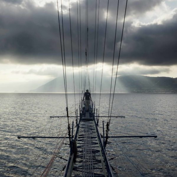 Fishing the swordfish to Stretto of Messina (Sicily) with Arena family on Simone boat.
Story about passing the fishing tradition by father to son.
Fight between human and animal, men against fish.